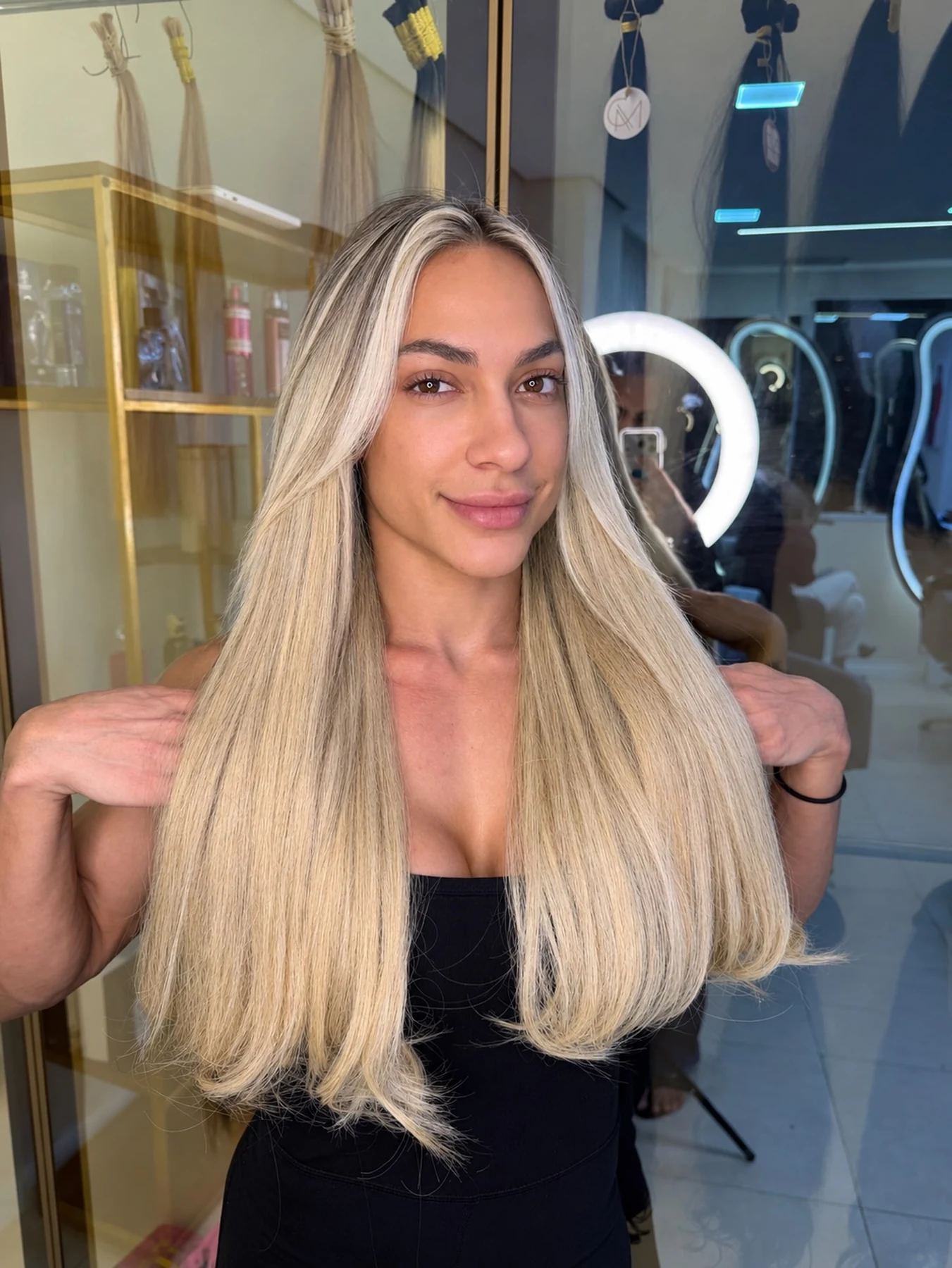 Portrait of Narla Vilar with long blonde hair